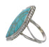 Silver Turquoise Ring Size 6-1/2 AX88009
